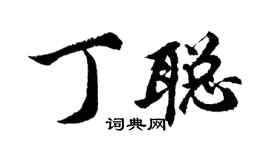 胡问遂丁聪行书个性签名怎么写