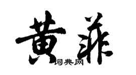 胡问遂黄菲行书个性签名怎么写