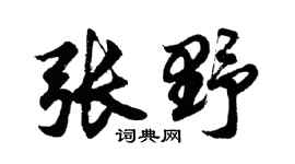 胡问遂张野行书个性签名怎么写