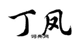 胡问遂丁凤行书个性签名怎么写