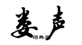 胡问遂娄声行书个性签名怎么写