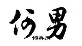 胡问遂何男行书个性签名怎么写