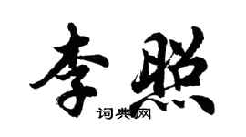 胡问遂李照行书个性签名怎么写