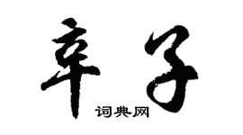 胡问遂辛子行书个性签名怎么写