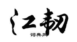 胡问遂江韧行书个性签名怎么写