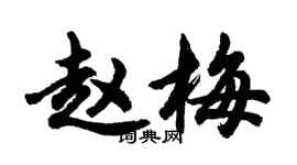 胡问遂赵梅行书个性签名怎么写