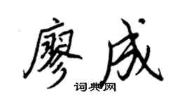 王正良廖成行书个性签名怎么写