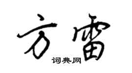 王正良方雷行书个性签名怎么写