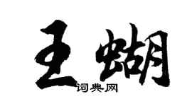 胡问遂王蝴行书个性签名怎么写