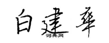 王正良白建华行书个性签名怎么写