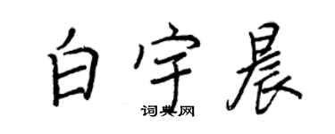 王正良白宇晨行书个性签名怎么写