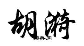 胡问遂胡漪行书个性签名怎么写