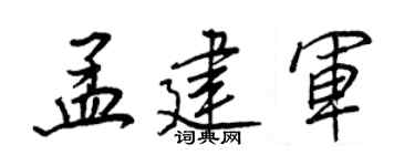 王正良孟建军行书个性签名怎么写