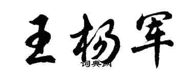 胡问遂王杨军行书个性签名怎么写