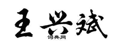 胡问遂王兴斌行书个性签名怎么写