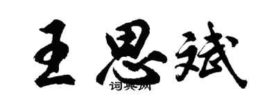 胡问遂王思斌行书个性签名怎么写