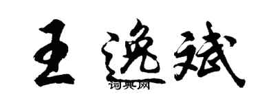 胡问遂王逸斌行书个性签名怎么写