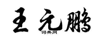 胡问遂王元鹏行书个性签名怎么写