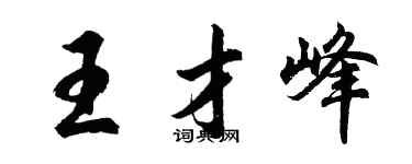 胡问遂王才峰行书个性签名怎么写