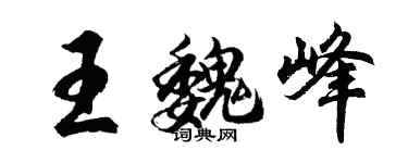 胡问遂王魏峰行书个性签名怎么写