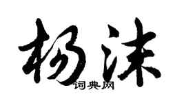 胡问遂杨沫行书个性签名怎么写