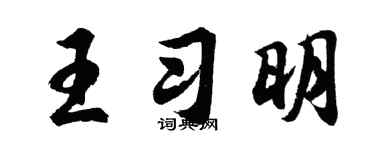 胡问遂王习明行书个性签名怎么写