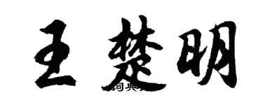 胡问遂王楚明行书个性签名怎么写
