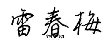 王正良雷春梅行书个性签名怎么写