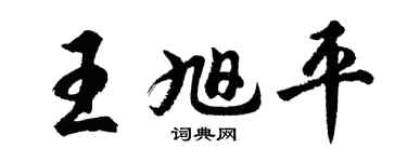 胡问遂王旭平行书个性签名怎么写