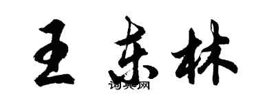 胡问遂王东林行书个性签名怎么写
