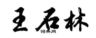 胡问遂王石林行书个性签名怎么写