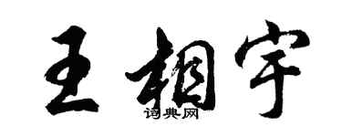 胡问遂王相宇行书个性签名怎么写
