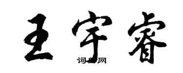 胡问遂王宇睿行书个性签名怎么写