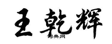 胡问遂王乾辉行书个性签名怎么写
