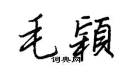 王正良毛颖行书个性签名怎么写