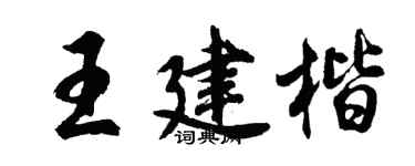 胡问遂王建楷行书个性签名怎么写