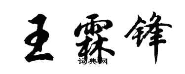 胡问遂王霖锋行书个性签名怎么写