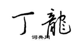 王正良丁龙行书个性签名怎么写