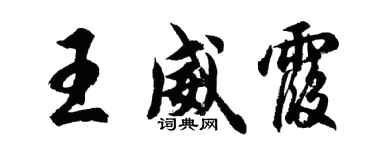 胡问遂王威霞行书个性签名怎么写