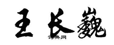 胡问遂王长巍行书个性签名怎么写