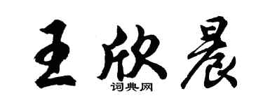 胡问遂王欣晨行书个性签名怎么写