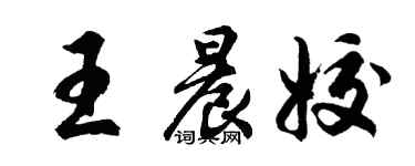 胡问遂王晨姣行书个性签名怎么写