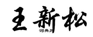 胡问遂王新松行书个性签名怎么写