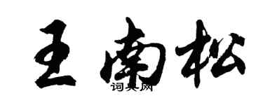 胡问遂王南松行书个性签名怎么写