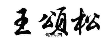 胡问遂王颂松行书个性签名怎么写