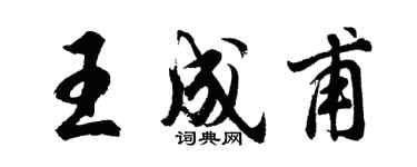 胡问遂王成甫行书个性签名怎么写