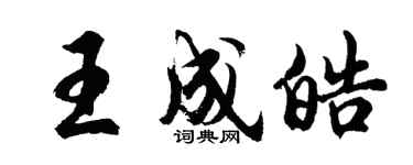 胡问遂王成皓行书个性签名怎么写
