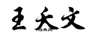 胡问遂王夭文行书个性签名怎么写