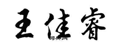 胡问遂王佳睿行书个性签名怎么写