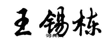 胡问遂王锡栋行书个性签名怎么写